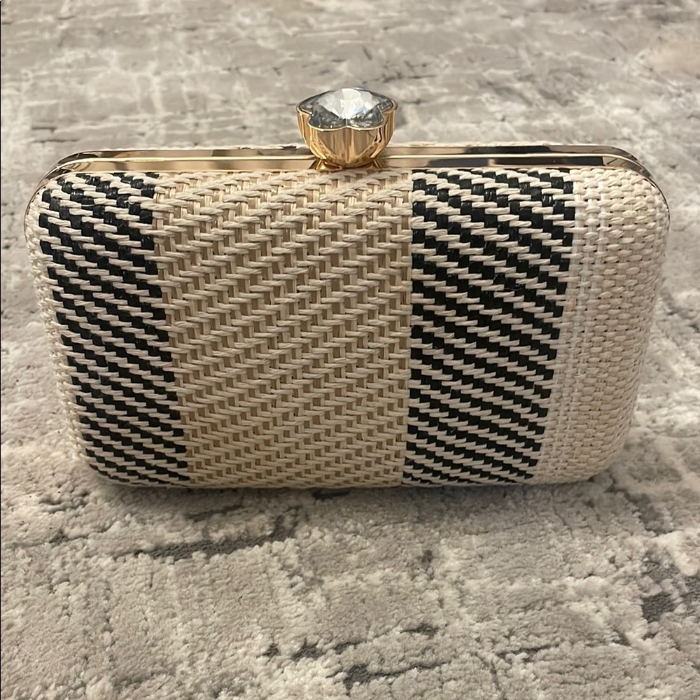 Elegant Black and Cream Clutch